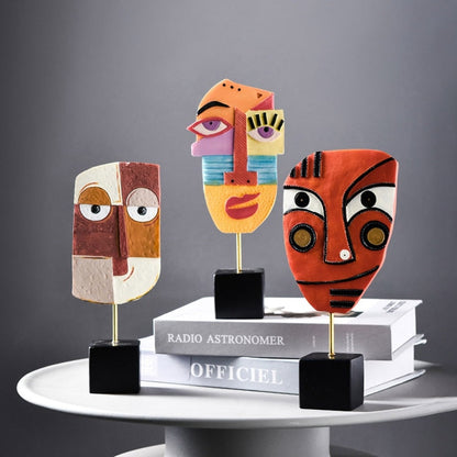 Skorter | Abstract Pop Art Face Home Sculpture