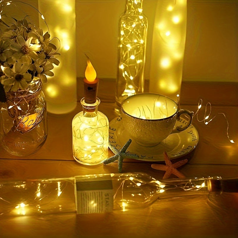 Skorter | 10 pcs LED Bottle Lights – Battery Powered Christmas and Party Decoration