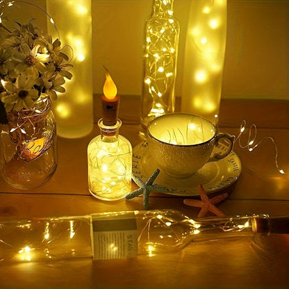 Skorter | 10 pcs LED Bottle Lights – Battery Powered Christmas and Party Decoration