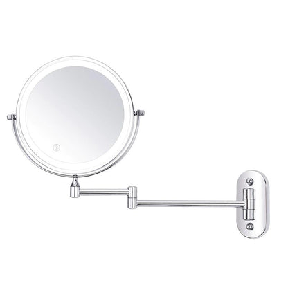 Skorter | Magnified Rechargeable LED Makeup Mirror | Adjustable Brightness, up to 10x Magnification & Portable for Flawless Makeup Application