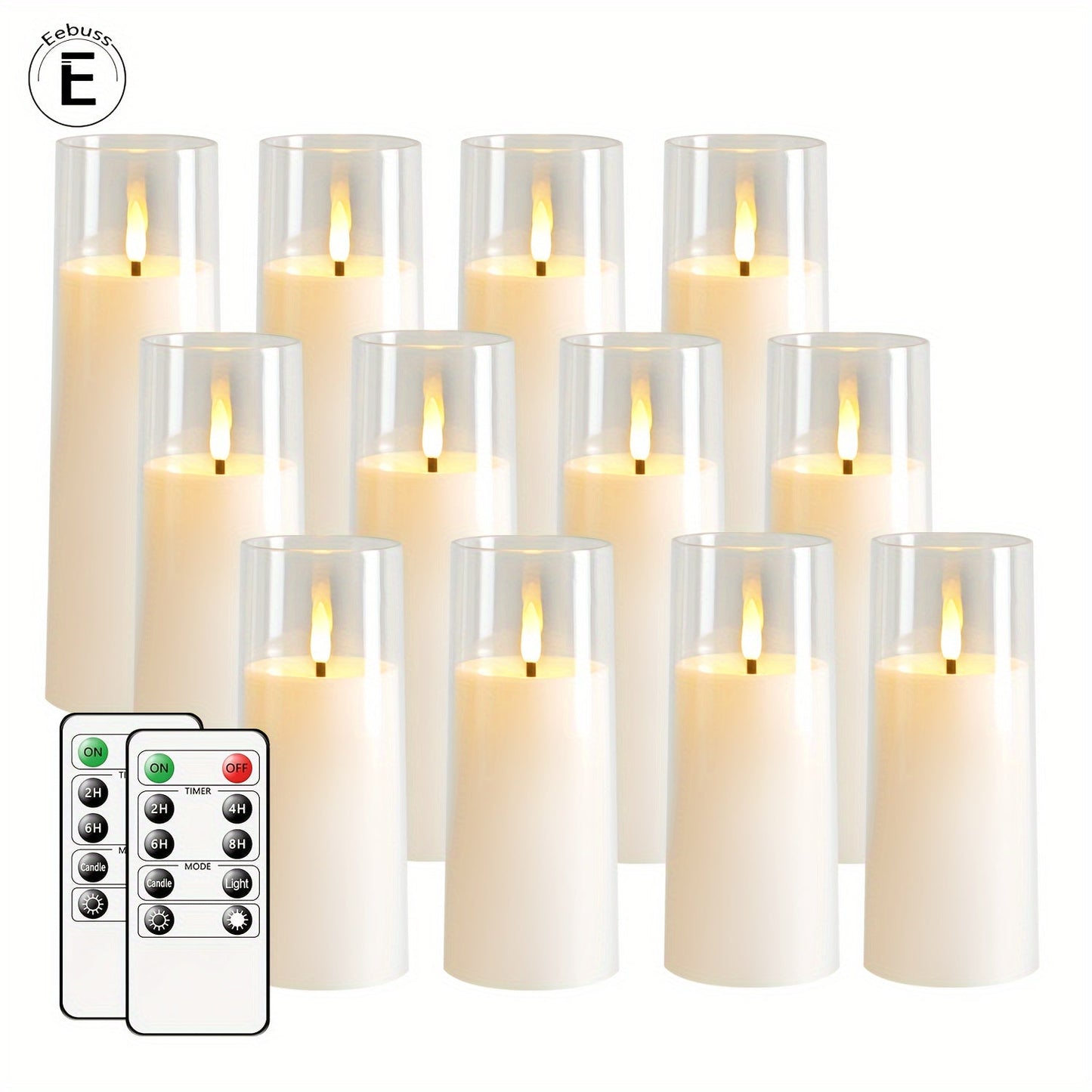Skorter | 5pcs LED Flameless Candles with Remote Control - For Christmas, Halloween, Wedding Decor