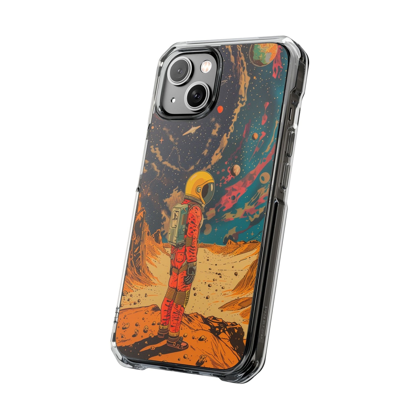 Skorter | Astronaut on Planet X Magnetic Clear Case for iPhone Series