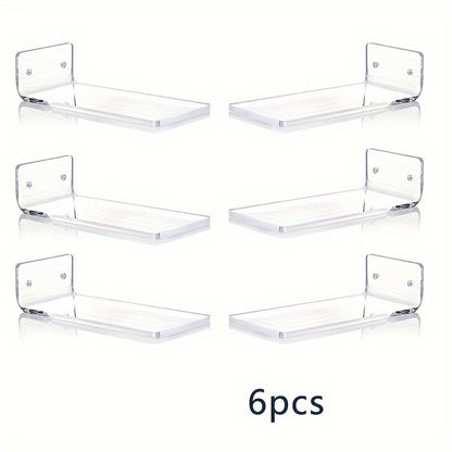 Skorter | AcrylicDisplay - 4/6/8 Pieces Transparent Acrylic Floating Shoe Shelves