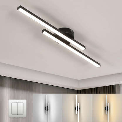 Skorter | Modern Aluminium Semi Flush Mount LED Ceiling Light | Minimalist Design for Living Room. Bedroom & Hallway