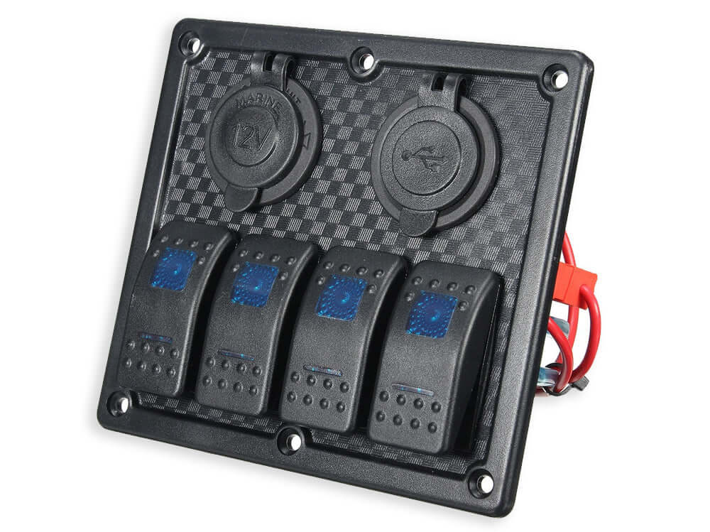 Skorter | 24V Rocker Switch Panel 4 Way