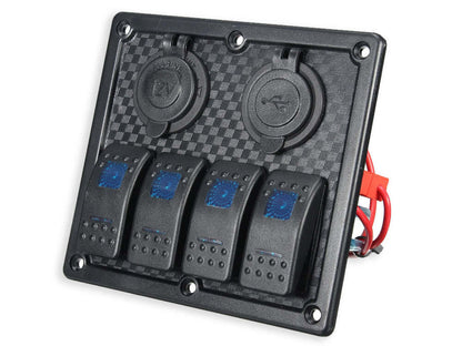 Skorter | 24V Rocker Switch Panel 4 Way