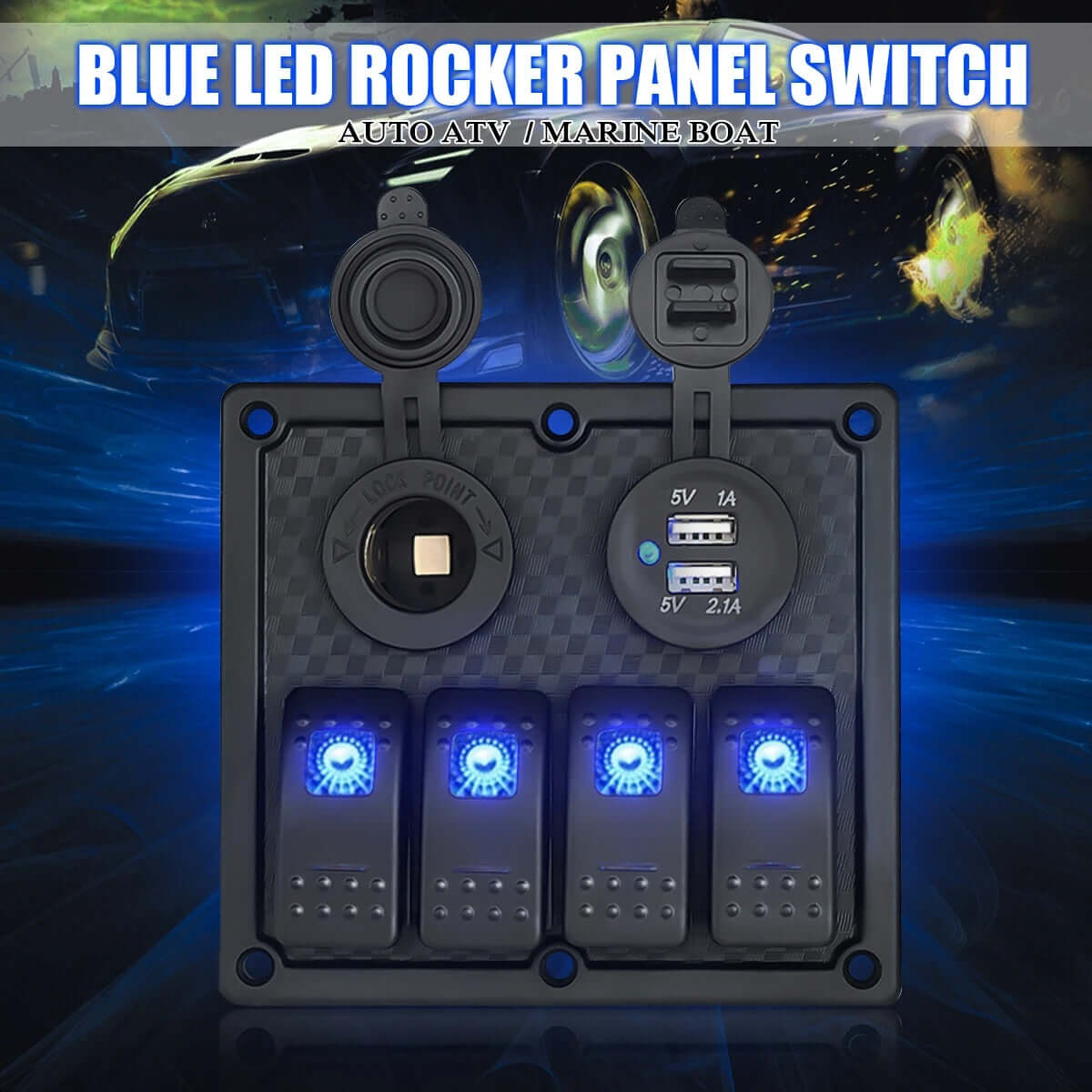 Skorter | 24V Rocker Switch Panel 4 Way