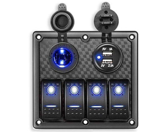 Skorter | 24V Rocker Switch Panel 4 Way