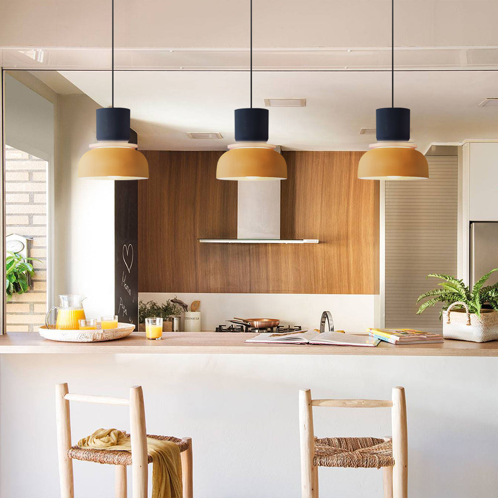 Skorter | Nordic Color Block Pendant Light Fixture - Modern Hanging Lamp for Kitchen & Dining Room