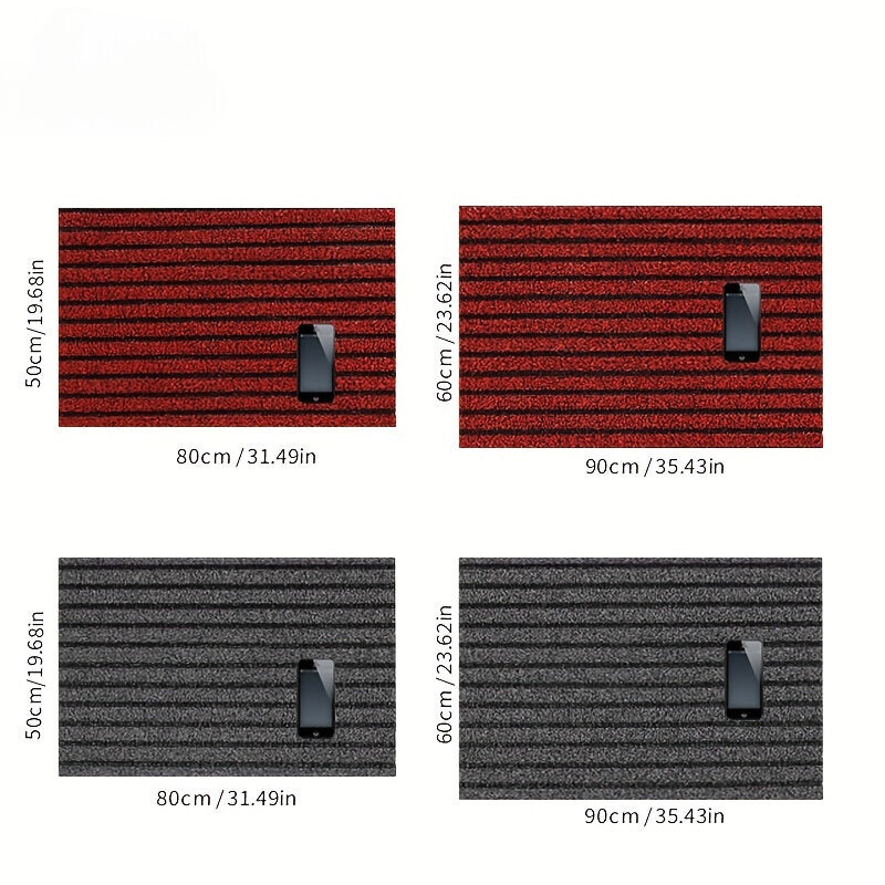 Skorter | All-Season Weatherproof Doormat – Abrasion-Resistant Striped Doormat, Non-Slip, Stain and Fade Resistant, Low Profile Mat for Indoor and Outdoor