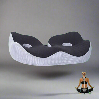 Skorter | Adjustable Memory Foam Seat Cushion for Sit Bone Relief | Ergonomic Design for Office Chair and Car Use