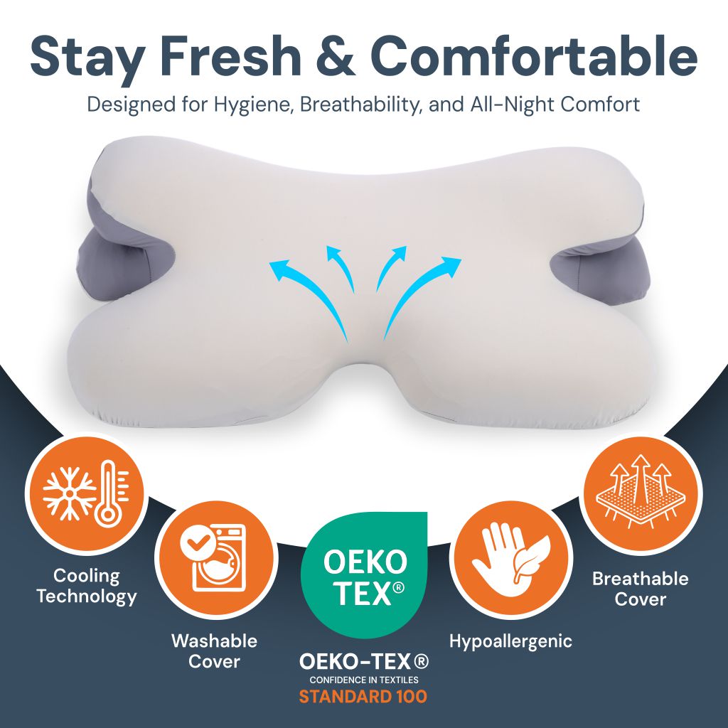 Skorter | Ergonomic Cervical Pillow | Memory Foam, Neck Support & Ideal for Restful Sleep