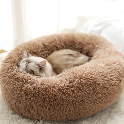 Skorter | PawNest Calming Donut Cat Bed | Round Plush Nest | Stress-Reducing & Cozy | Perfect for Cats & Small Dogs