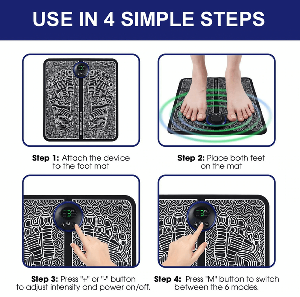 Skorter | EMS Acupuncture Point Stimulator Massage Foot Mat: Ultimate Relaxation & Pain Treatment