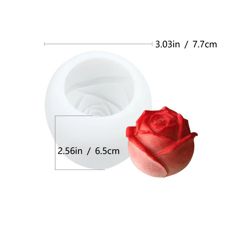 skorter | 3d Silicone Rose Shape Ice Cube Tray