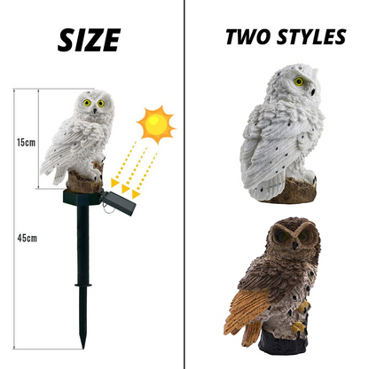 Skorter | Solar Garden Light Owl – LED Outdoor Light for Garden, Terrace and Balcony, weatherproof