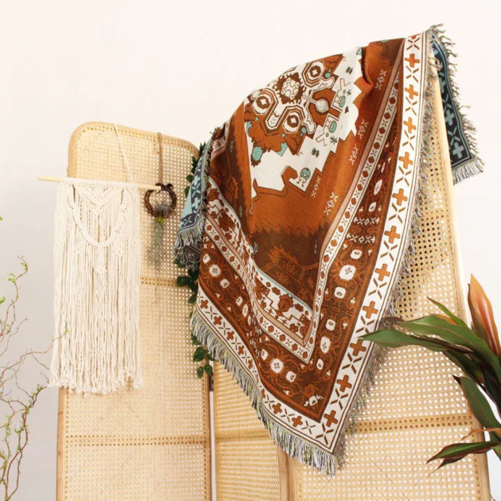 Skorter | Boho Chic Patterned Throw Blanket