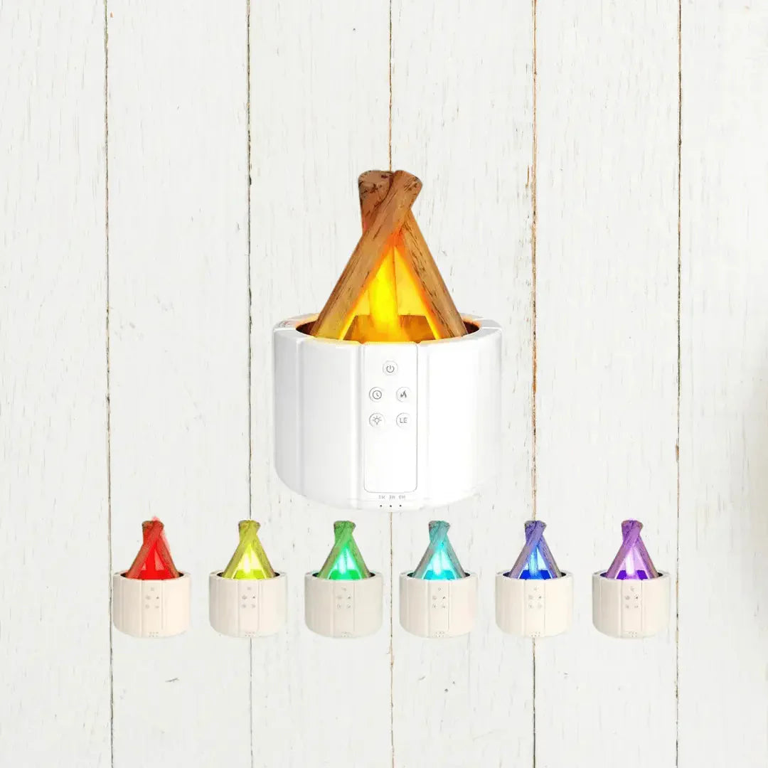 Skorter | Flame Air Humidifier with LED – Ultrasonic Diffuser & Aromatherapy with Fireplace Effect