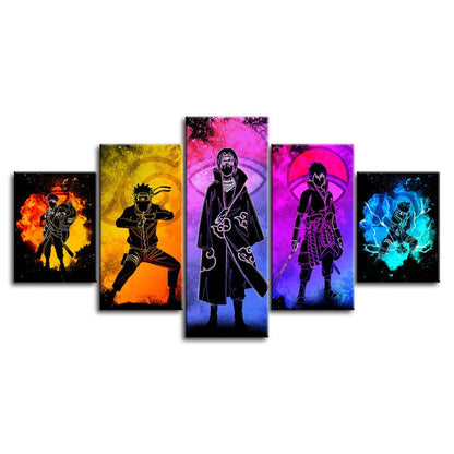 Skorter | 5 piece Naruto Anime - canvas wall art painting