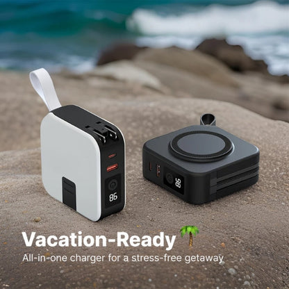 Skorter | 5-in-1 Wall Charger with Wireless Charging Pad and Power Bank - All-in-One Charging Solution