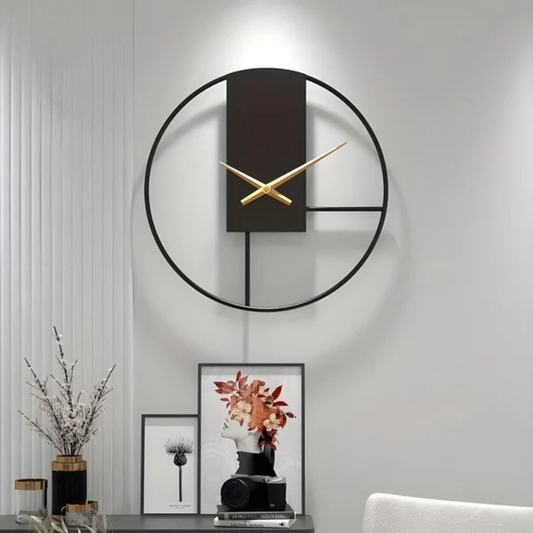 Skorter | Aurum | Minimalist Silent Wall Clock – Stylish Large Decorative Timepiece