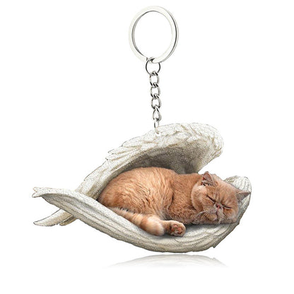Skorter | Acrylic Cat Angel Keychain