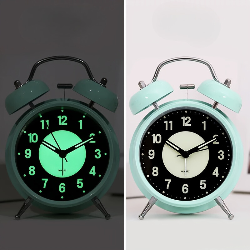 Skorter | GlowClock - Silent Luminous Alarm Clock in Metal