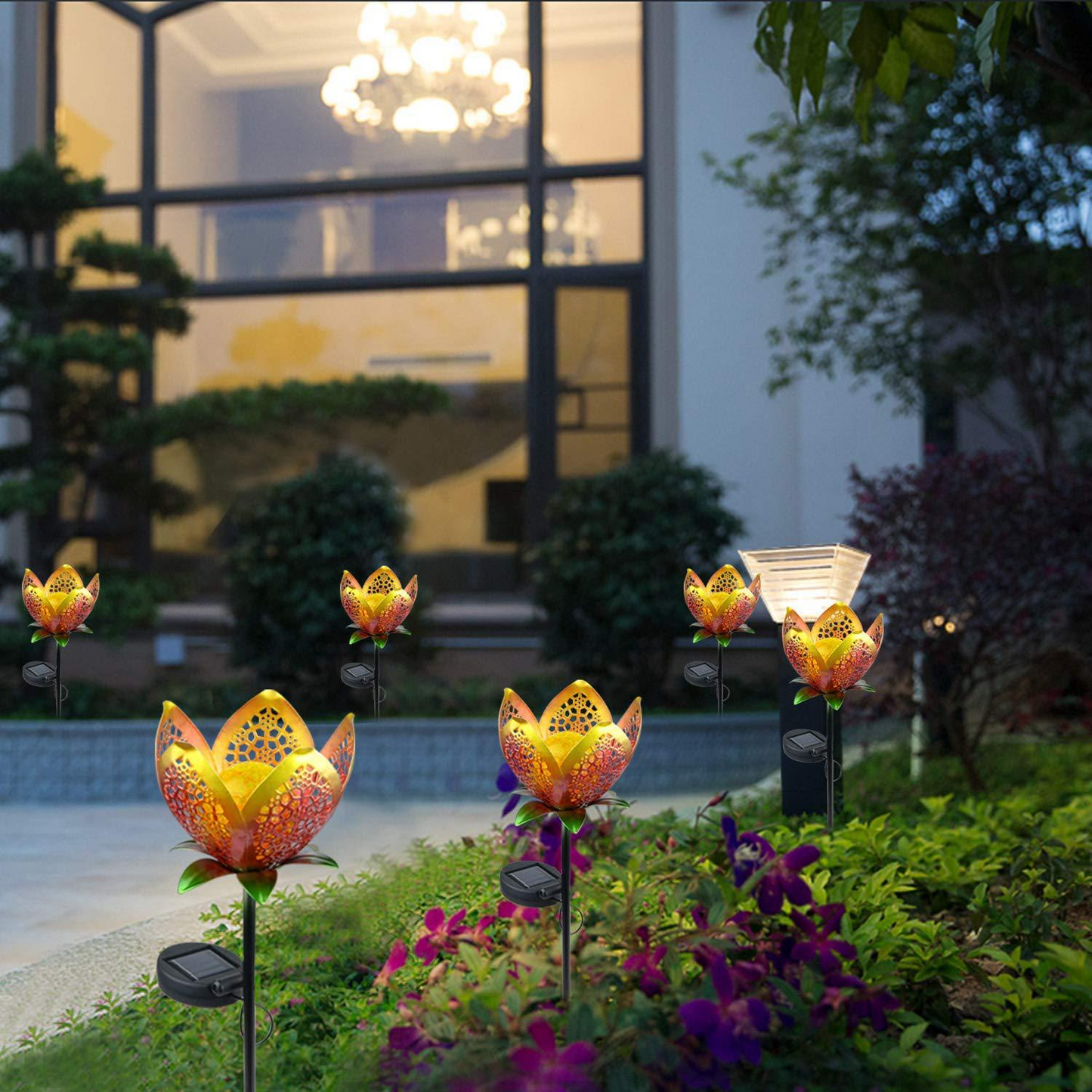 Skorter | Solar Garden Light Lotus Flower – Decorative LED Outdoor Lighting for Garden and Yard