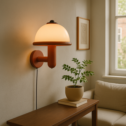 Skorter | NordShroom | Wooden Wall Lamp in Scandinavian Mushroom Style