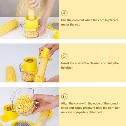 skorter | Cob Corn Stripper with Built-In Measuring Cup and Grater