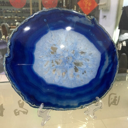 Skorter | Blue Agate Crystal Disc