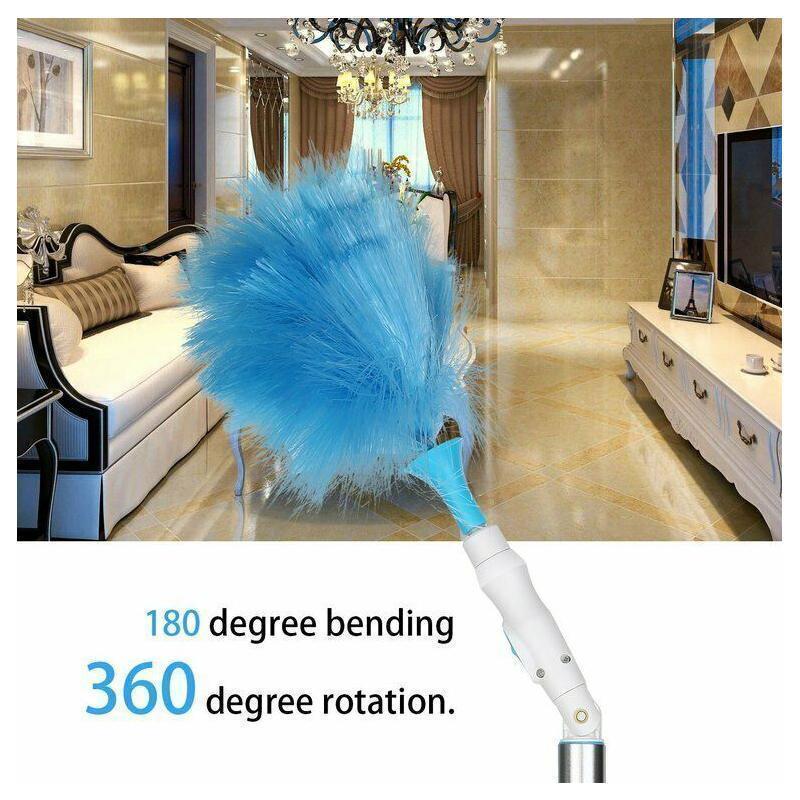 skorter | 360 Rotatable Electric Spin Duster Motorized Dust Wiper With 2 Brushes