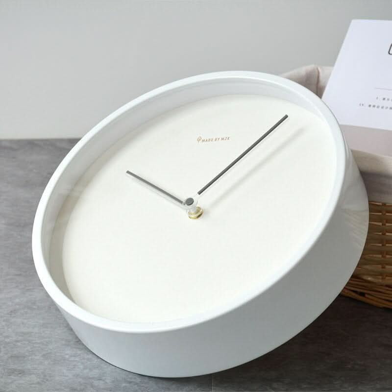 Skorter | Nordic Minimalist Wooden Wall Clock White Black Design