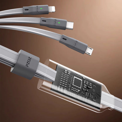 Skorter | 3-in-1 Data Cable - 100W Multi-Functional Charging and Data Cable
