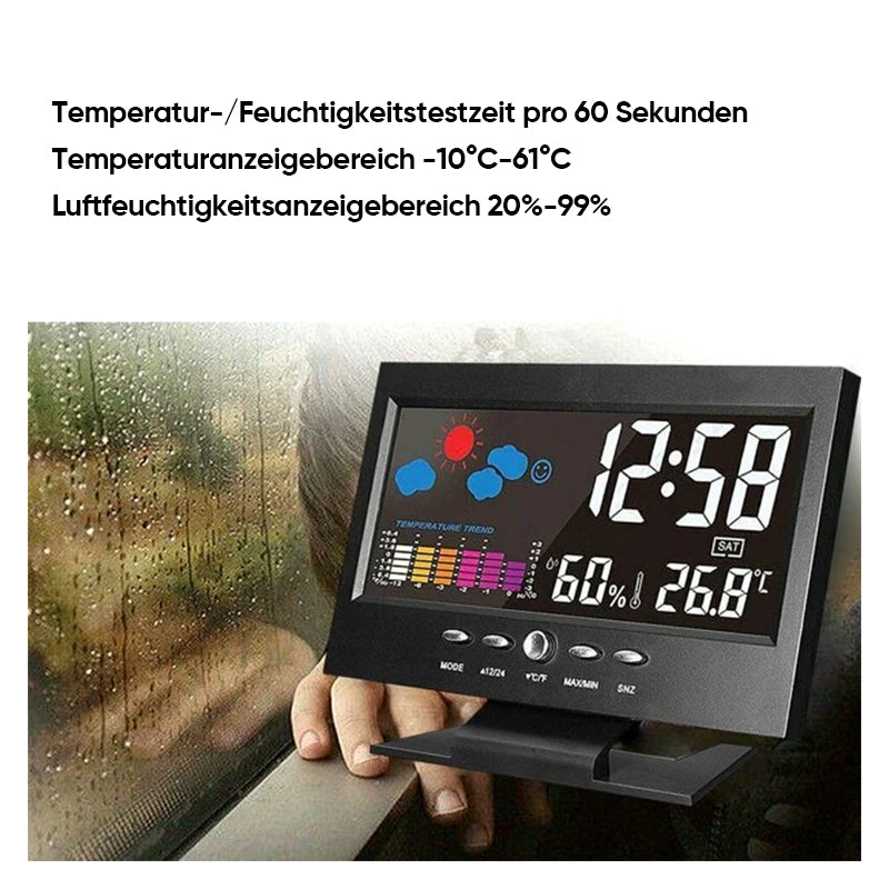 Skorter | LED Alarm Clock with Temperature and Humidity Monitoring