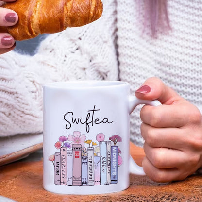 skorter | Floral Music Album Swiftea Mug