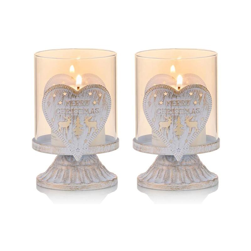 Skorter | 4-piece vintage antique pillar candlestick set