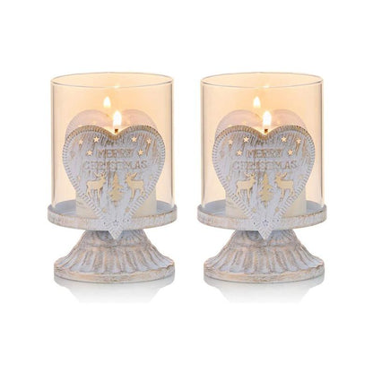 Skorter | 4-piece vintage antique pillar candlestick set