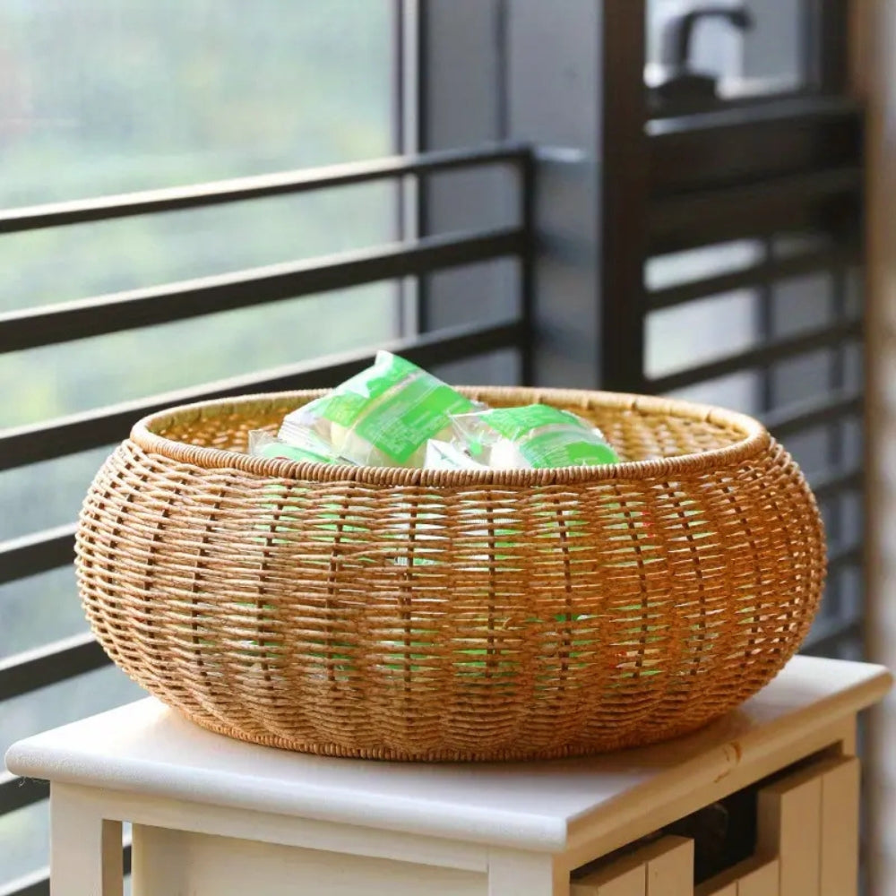 Skorter | Dome-Shaped Knitted Rattan Basket with Lid