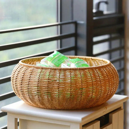 Skorter | Dome-Shaped Knitted Rattan Basket with Lid