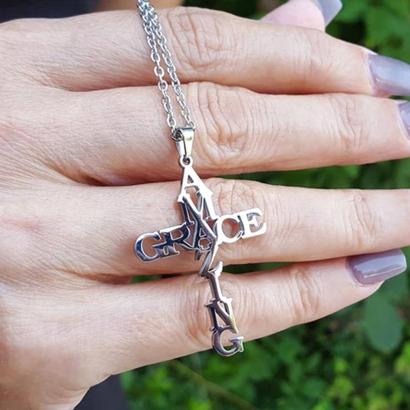 Skorter | Amazing Grace Cross Necklace