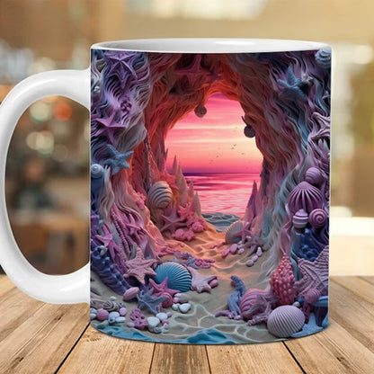 skorter | 3d Ocean Beach Breakthrough Theme Coffee Mug