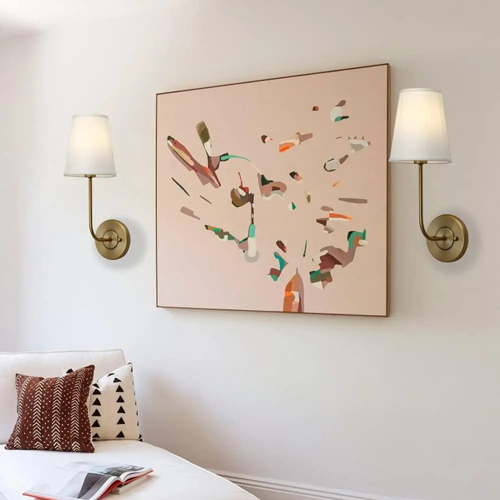 Skorter | LoomGlow – Modern Wall Lamp Featuring Woven Metal and Soft Fabric