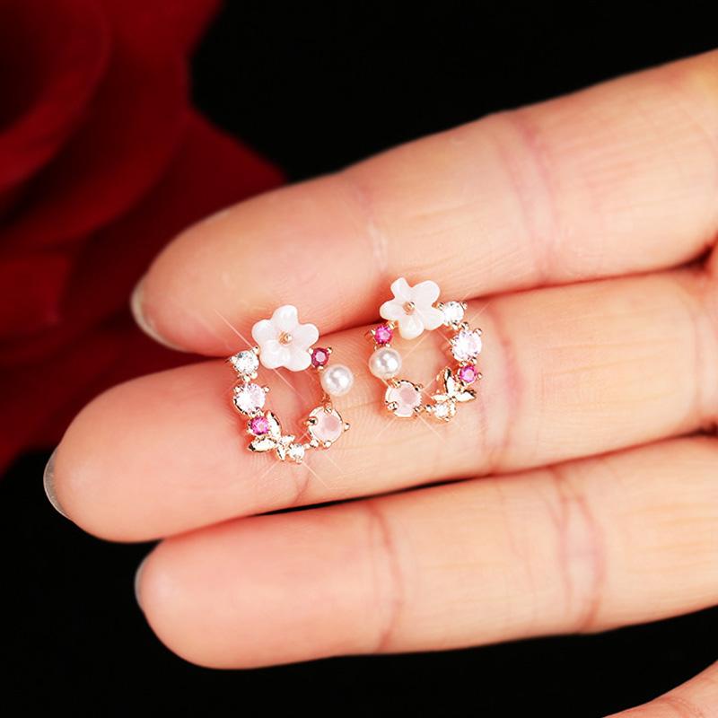 Skorter | Flower Pearl Earrings