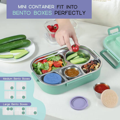 Skorter | Airtight Stainless Steel Sauce Containers (Set of 6)