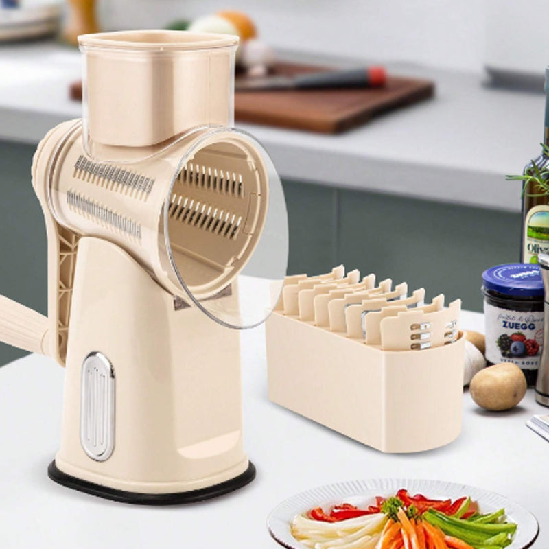 skorter | 5 In 1 Vegetable Slicer, Rotating Cheese Plane