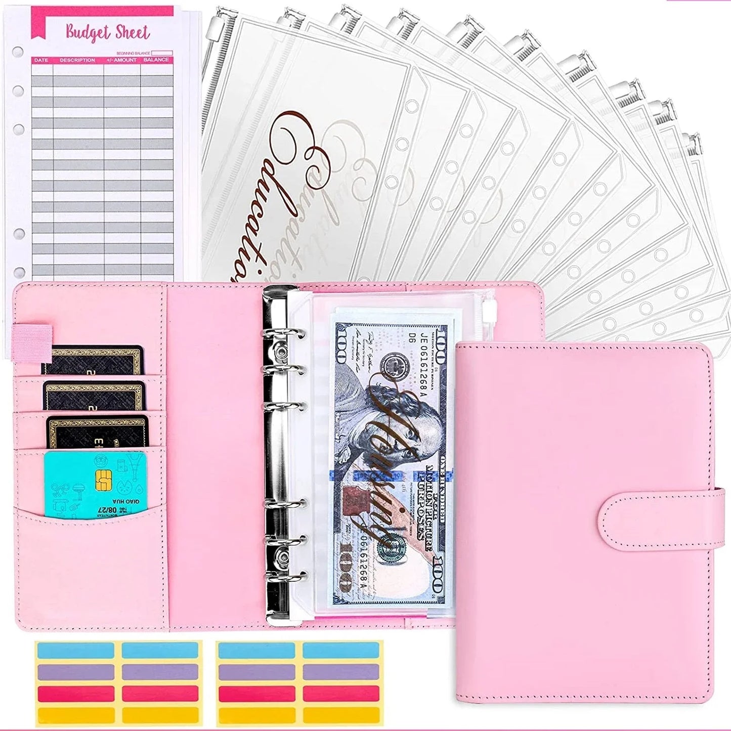 Skorter | Budget binder with cash envelope system and credit card slots