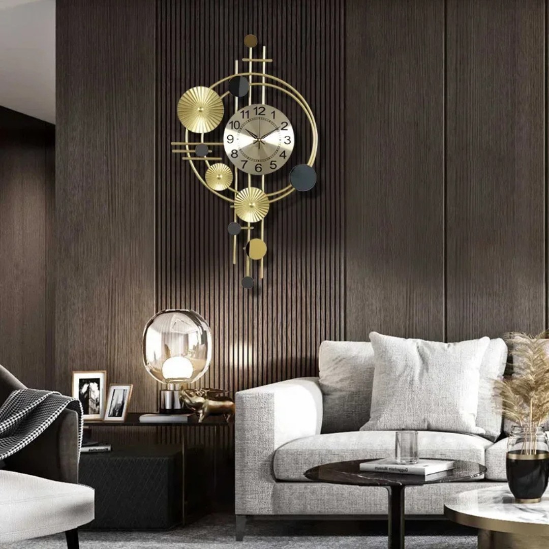 Skorter | Large Modern Metal Wall Clock for Living Room