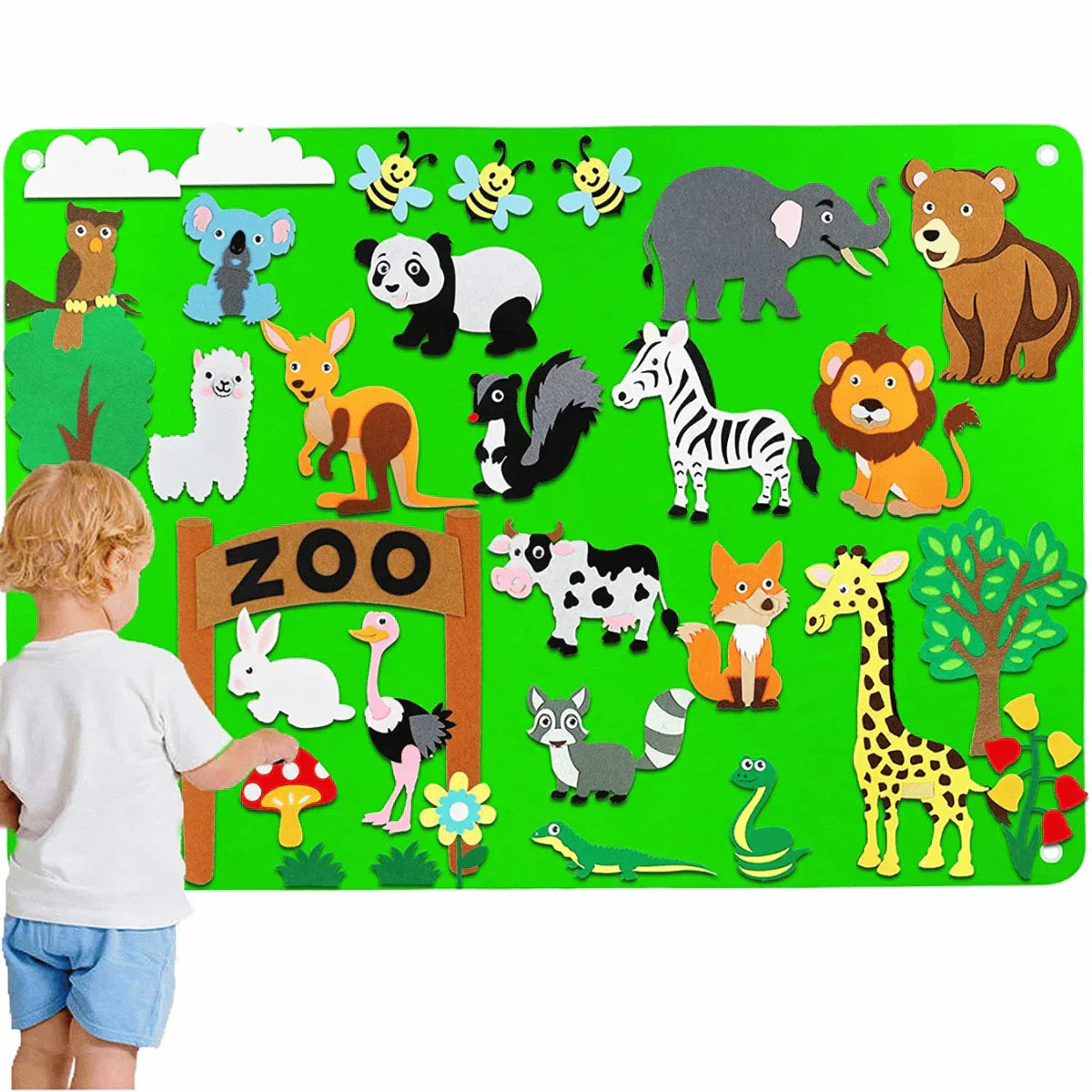 Skorter | Animal Felt Board - Educational Playful Joy For Children