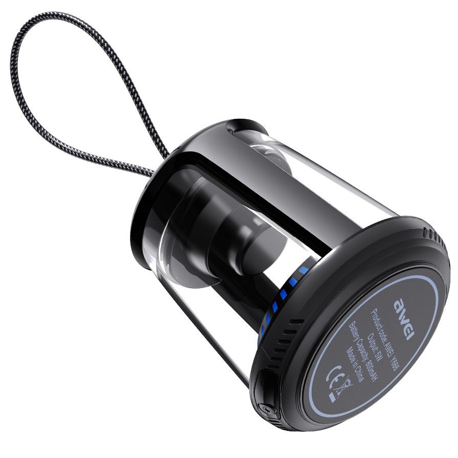 Skorter | Mini Wireless TWS Speaker, with Bluetooth5.0, Stereo Sound, IPX6 Waterproof & Cool Light, for Car, Home, Office & More (1-Pack)